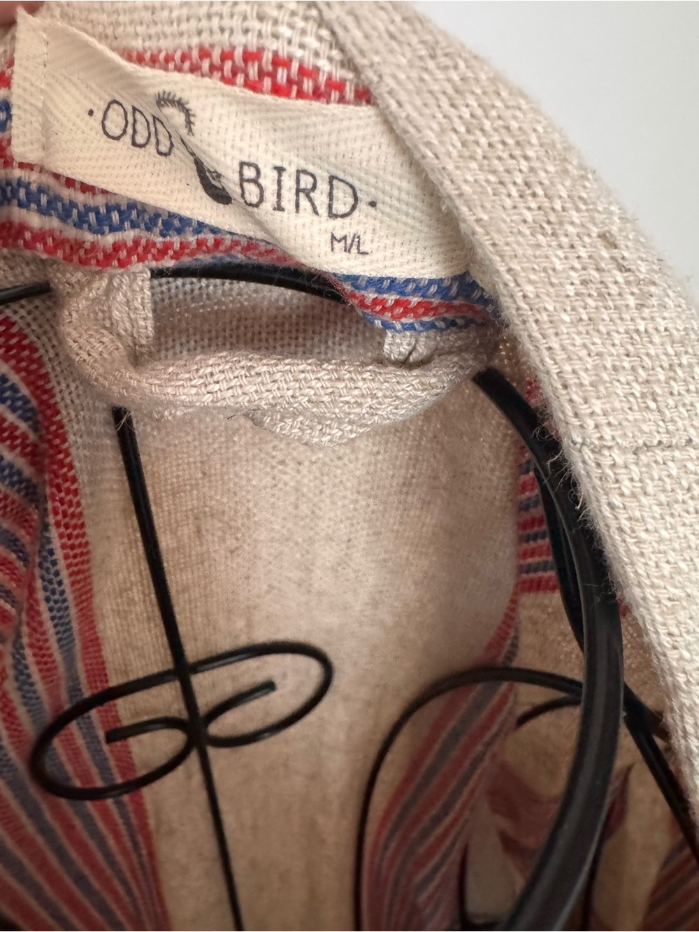 Oddbird Co. M/L Robe Turkish Cotton/Linen Blend - Picture 6 of 6